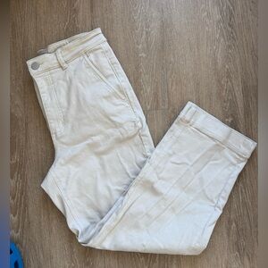 Everlane Women's Straight Leg Cream Pants